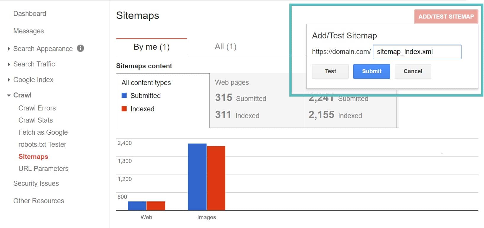 Submit sitemap file to Google Sitemap bei Google einreichen